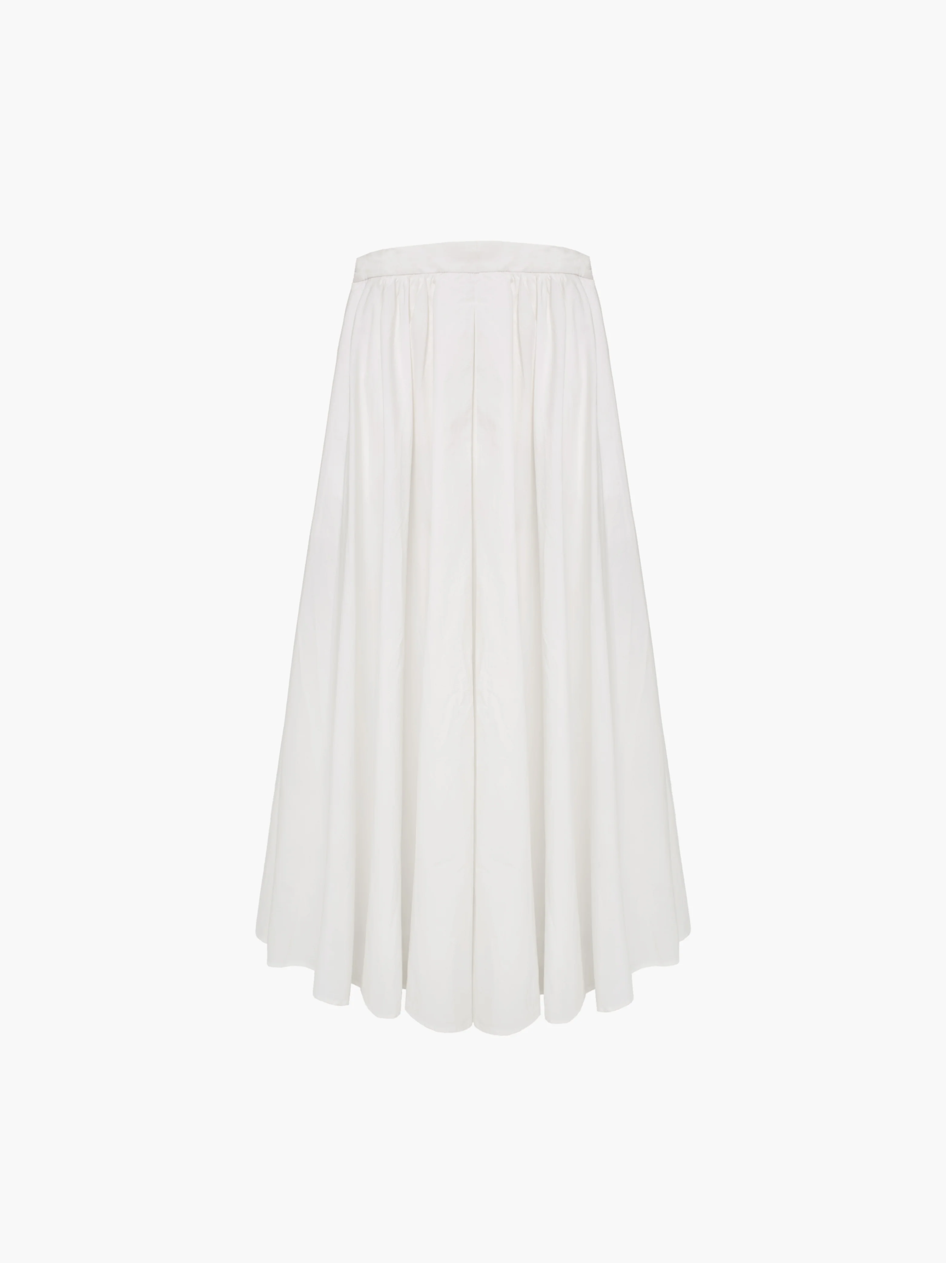 Pleated Poplin Skirt