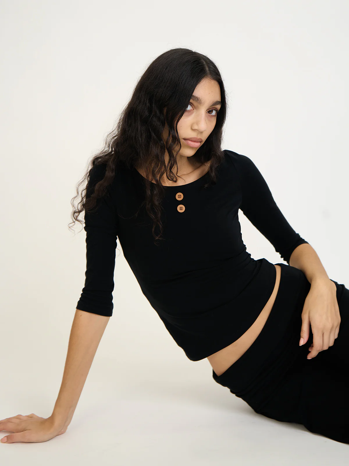 3/4 Sleeve Boat Neck Top - Image 5